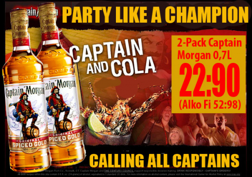2-pack Captain Morgan Spiced Gold x 0,7L ryhmässä Väkevät alkoholit / Rommit @ alko24plus.com (Vingrossen GmbH) (77215)